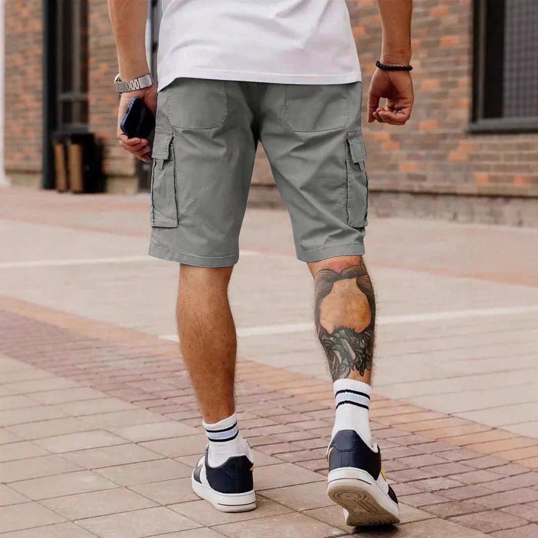 Workwear Shorts Men's New Summer American Straight Cropped Casual Shorts by GJG Denim
