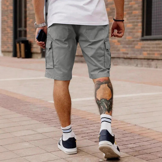 Workwear Shorts Men's New Summer American Straight Cropped Casual Shorts by GJG Denim