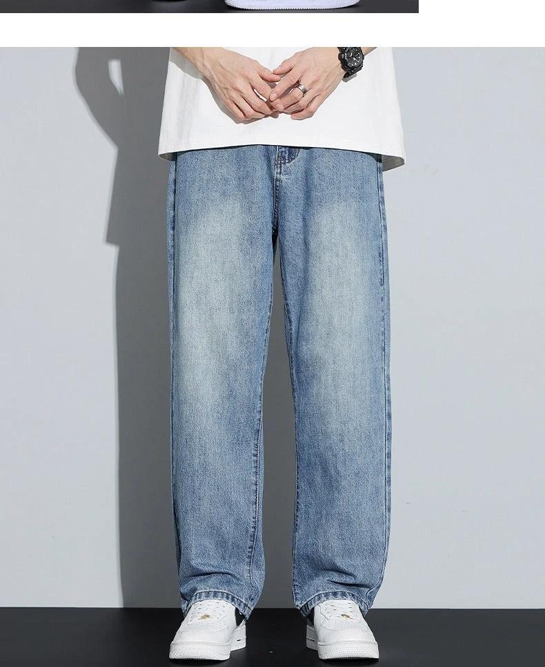 Men's Fleece Lined Retro Straight Leg Jeans by GJG Denim