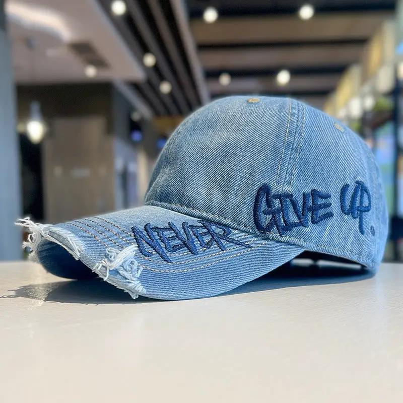 Men's "Never Give Up" Baseball Cap by GJG Denim