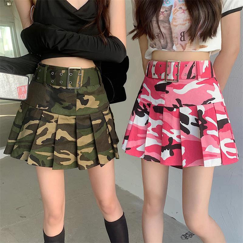 Versatile High-waisted Pleated Mini Skirt For Spring And Fall by GJG Denim