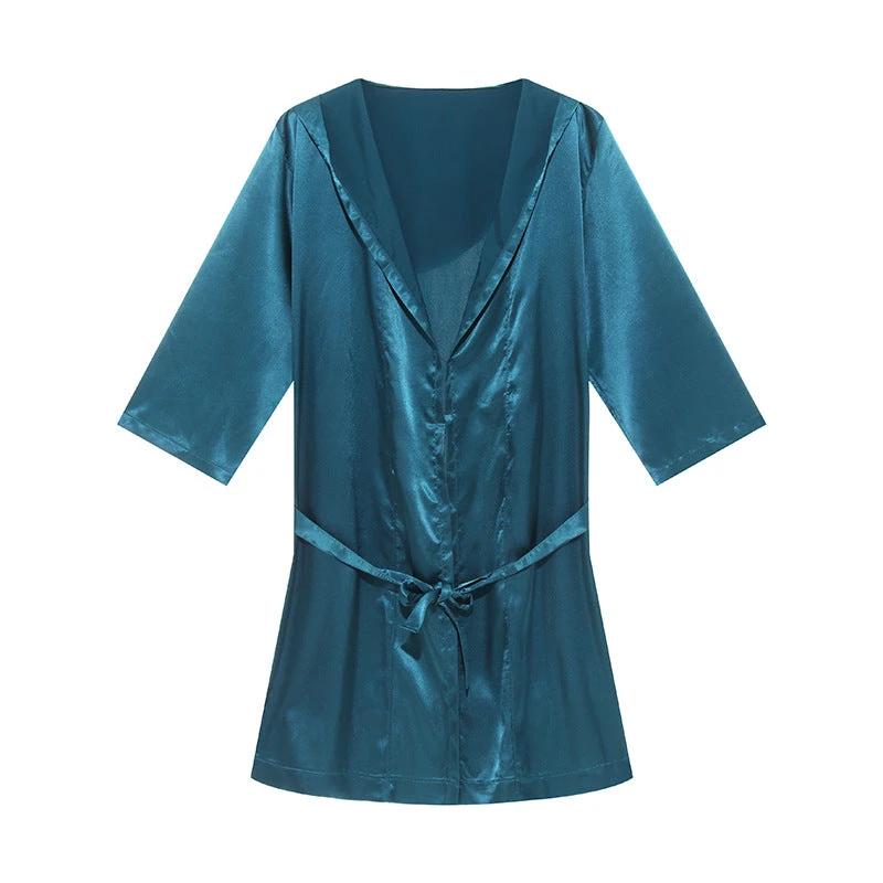 Thin Loose Short Sleeve Pajama Set by GJG Denim