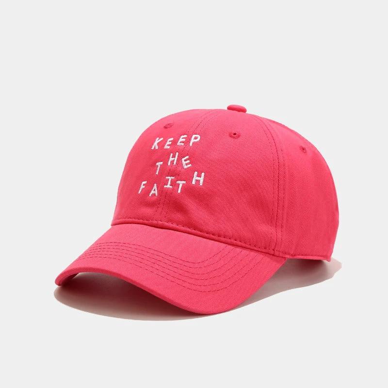 Men's "Keep The Faith" Embroidered Baseball Cap by GJG Denim