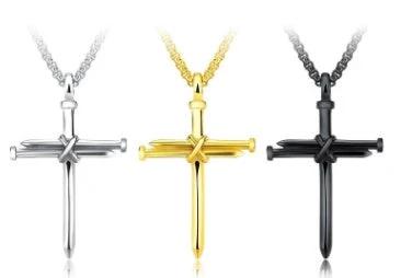 Titanium Steel Casting Nail Cross For Men by GJG Denim