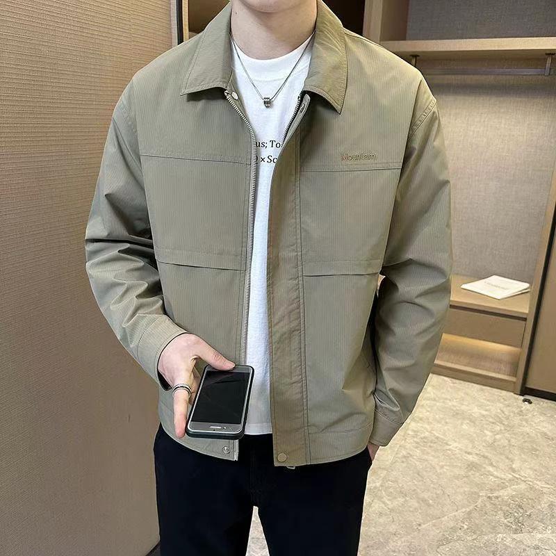 Men's Lapel All-match Work Fashionable Jacket by GJG Denim