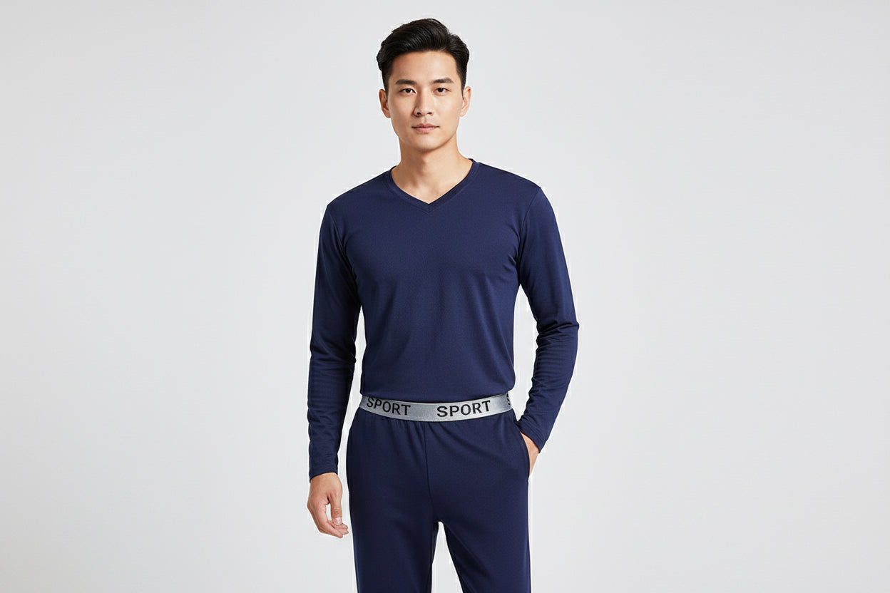 Men's Thermal Pajamas Set by GJG Denim