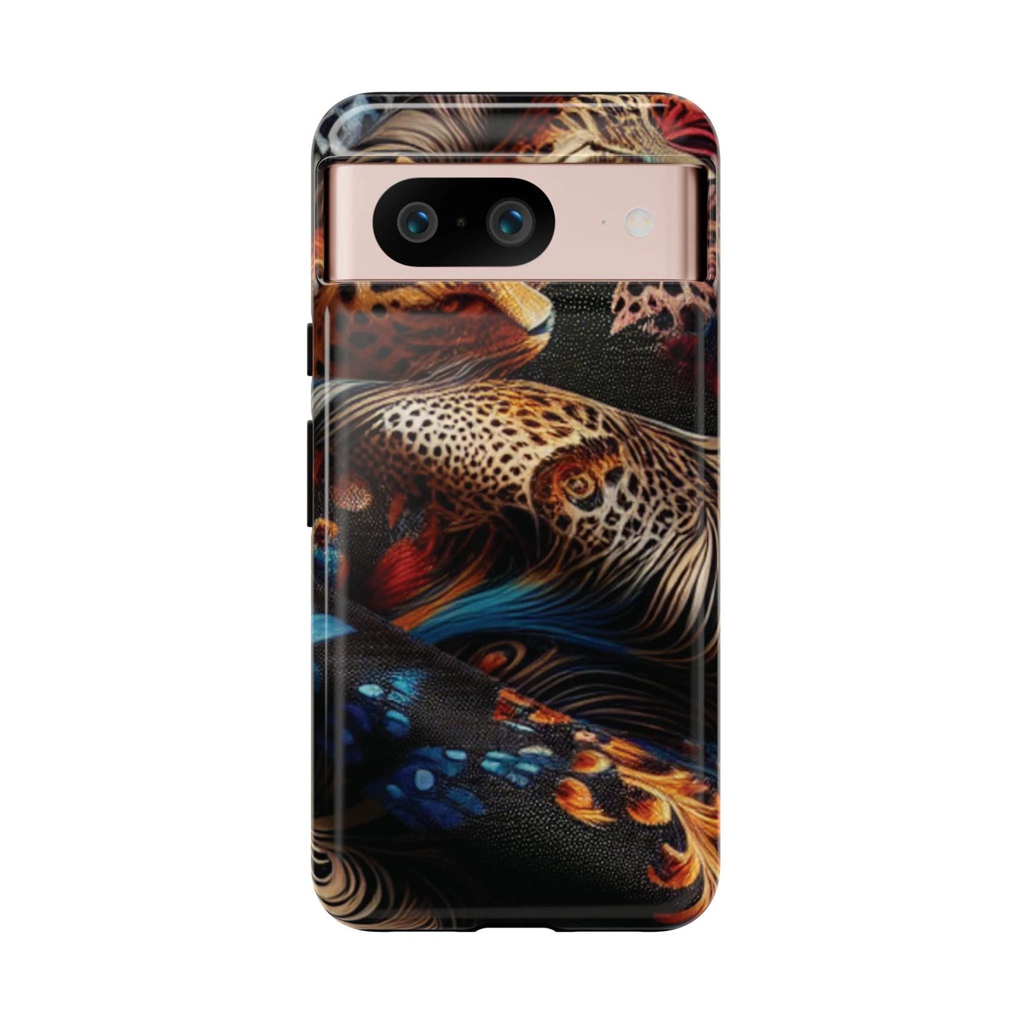 Stylish Tough Phone Case with Elegant Black and Gold Design by Printify