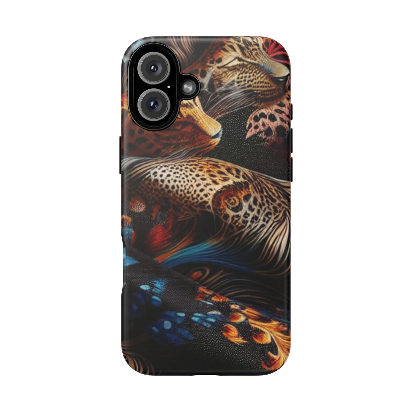 Stylish Tough Phone Case with Elegant Black and Gold Design by Printify