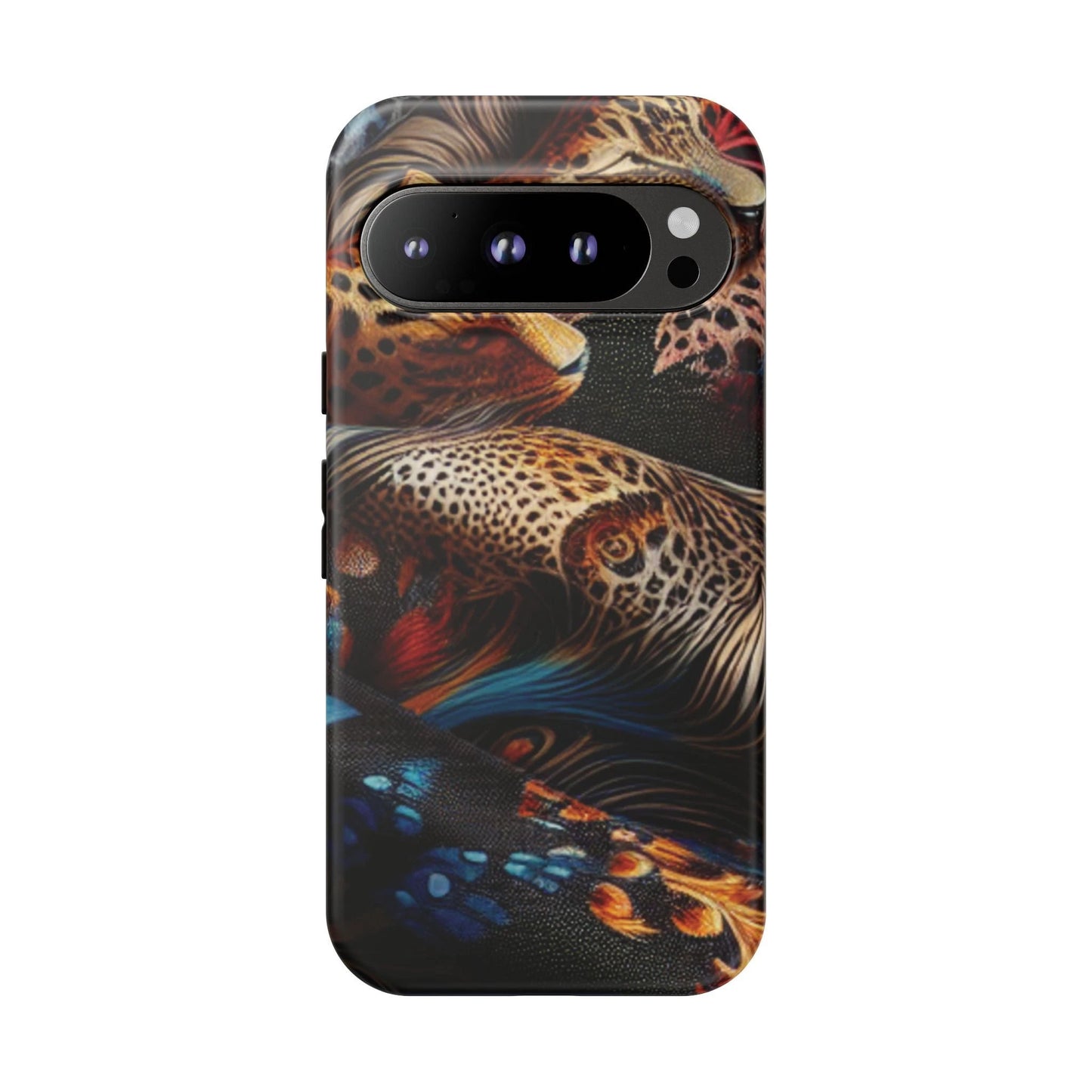 Stylish Tough Phone Case with Elegant Black and Gold Design by Printify