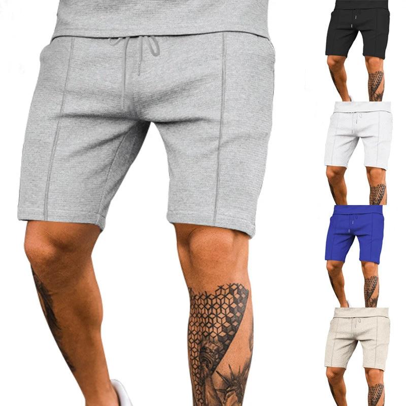Solid Color Versatile Casual Five-point Shorts For Men by GJG Denim