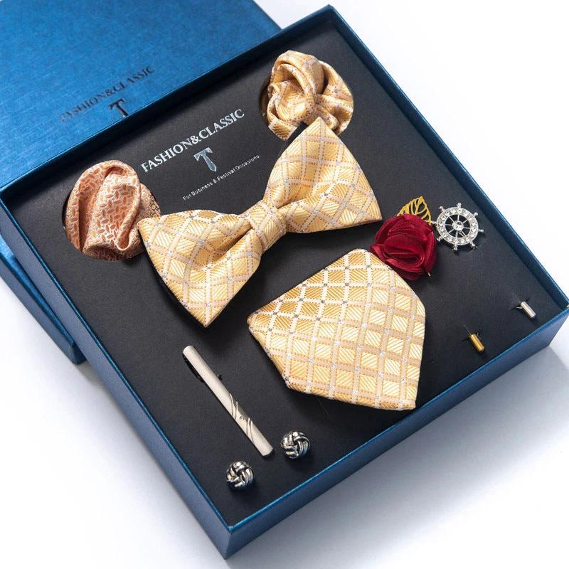 Men's 8-piece Tie Set by GJG Denim