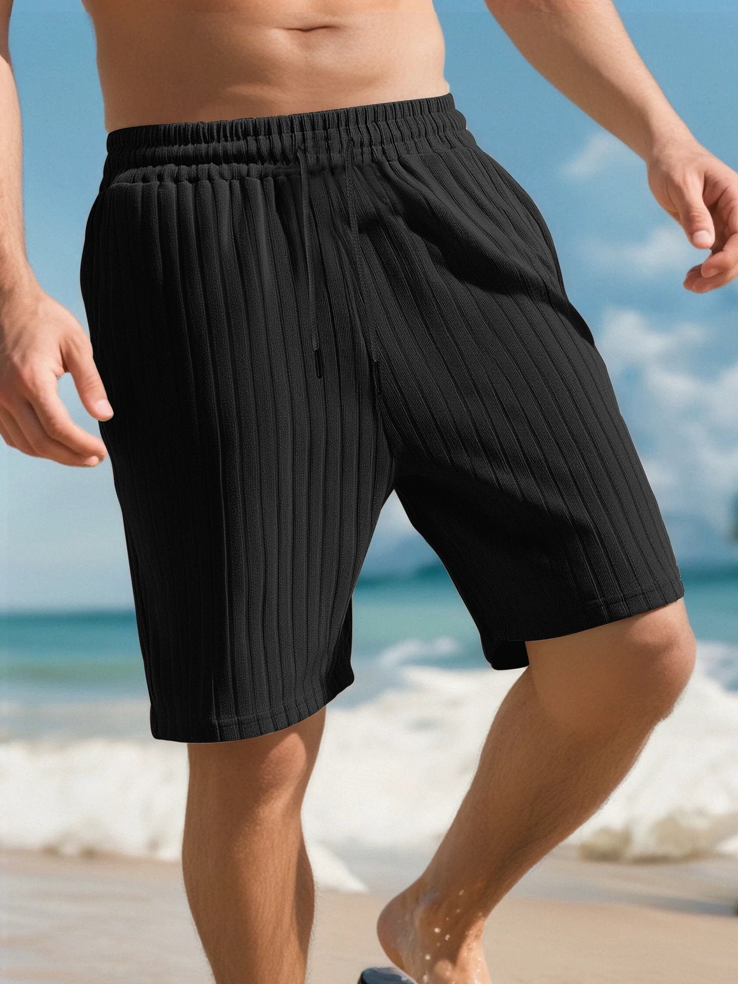 Sports Shorts Multi-bag Lace Men's Striped Beach shorts by GJG Denim
