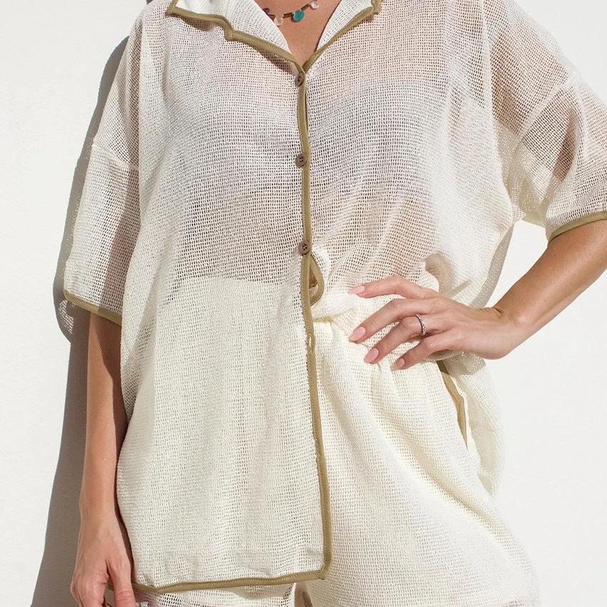 See-through Cardigan lounge set Two-piece Set For Women by GJG Denim