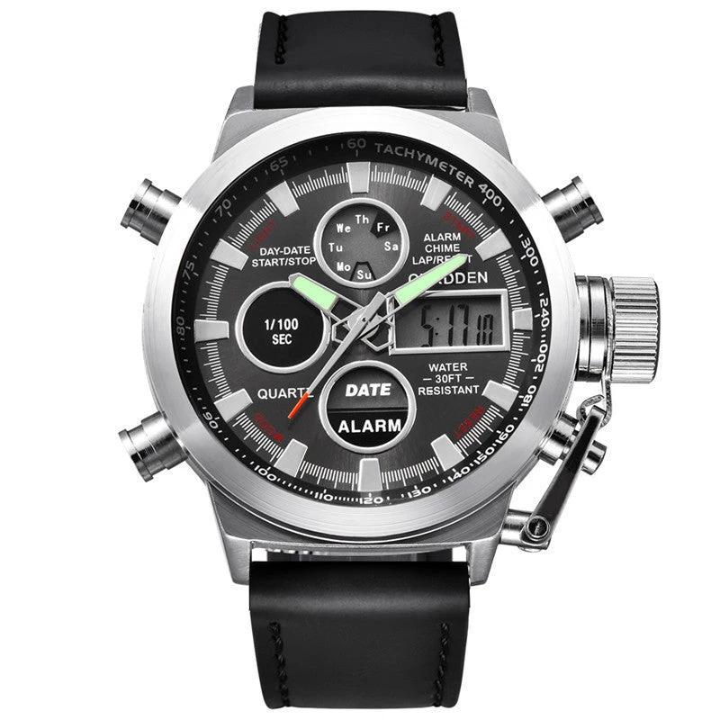 Men's Fashion Belt Multi-functional Watch by GJG Denim