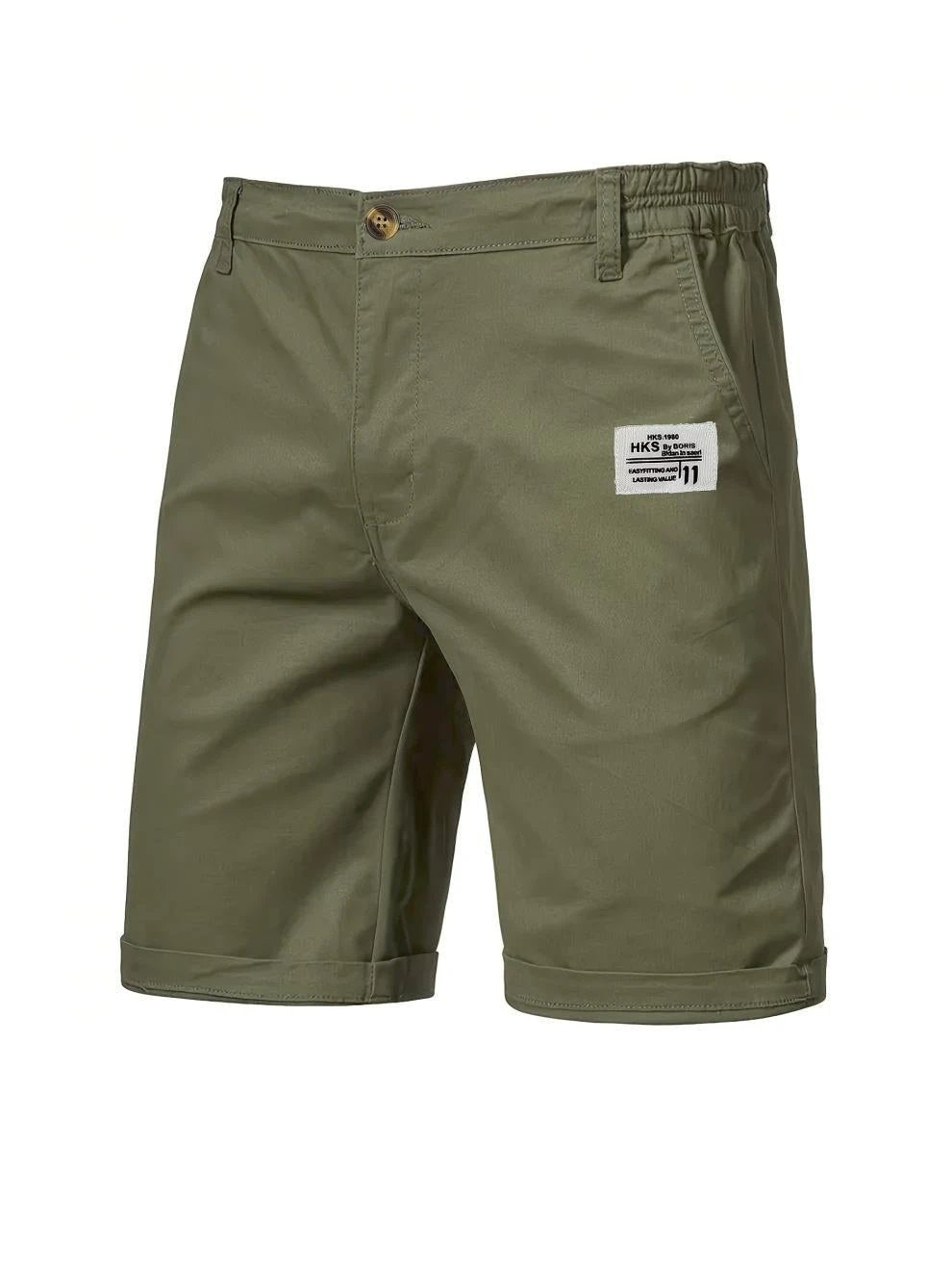 Solid Color Cargo Shorts by GJG Denim