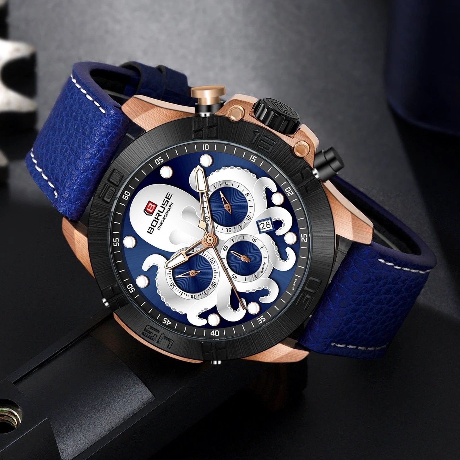 Men's Octopus Waterproof Luminous Quartz Watch by GJG Denim