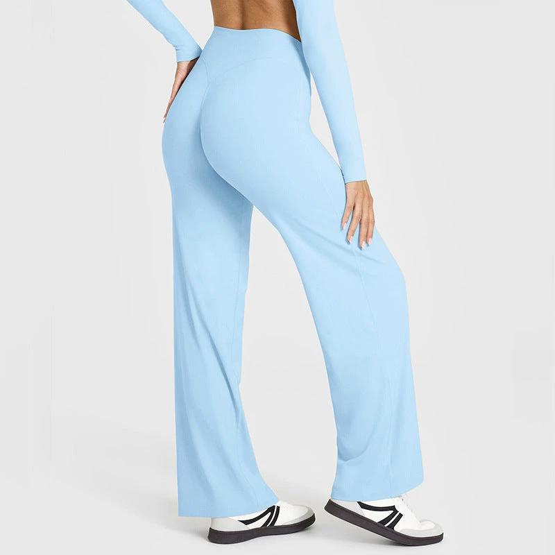 Loose Straight-leg Yoga Pants That Create A Slimming High-waisted Look by GJG Denim