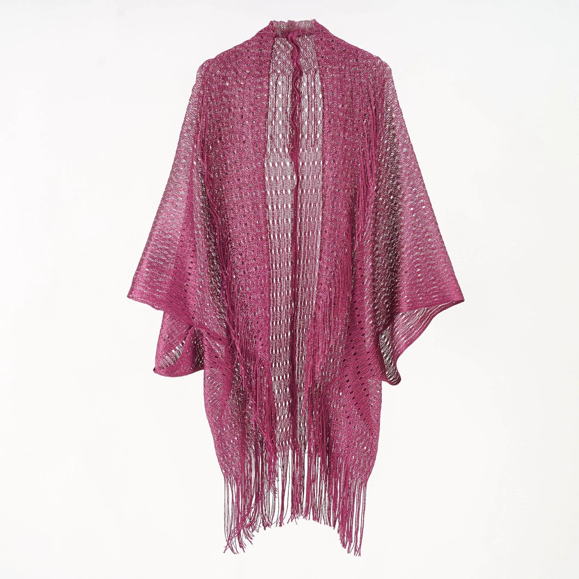 Shawl Gold And Silver Silk Split Shawl Vacation Bikini Blouse by GJG Denim