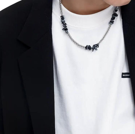 Irregular Stitching Fashionable Necklace For Men by GJG Denim