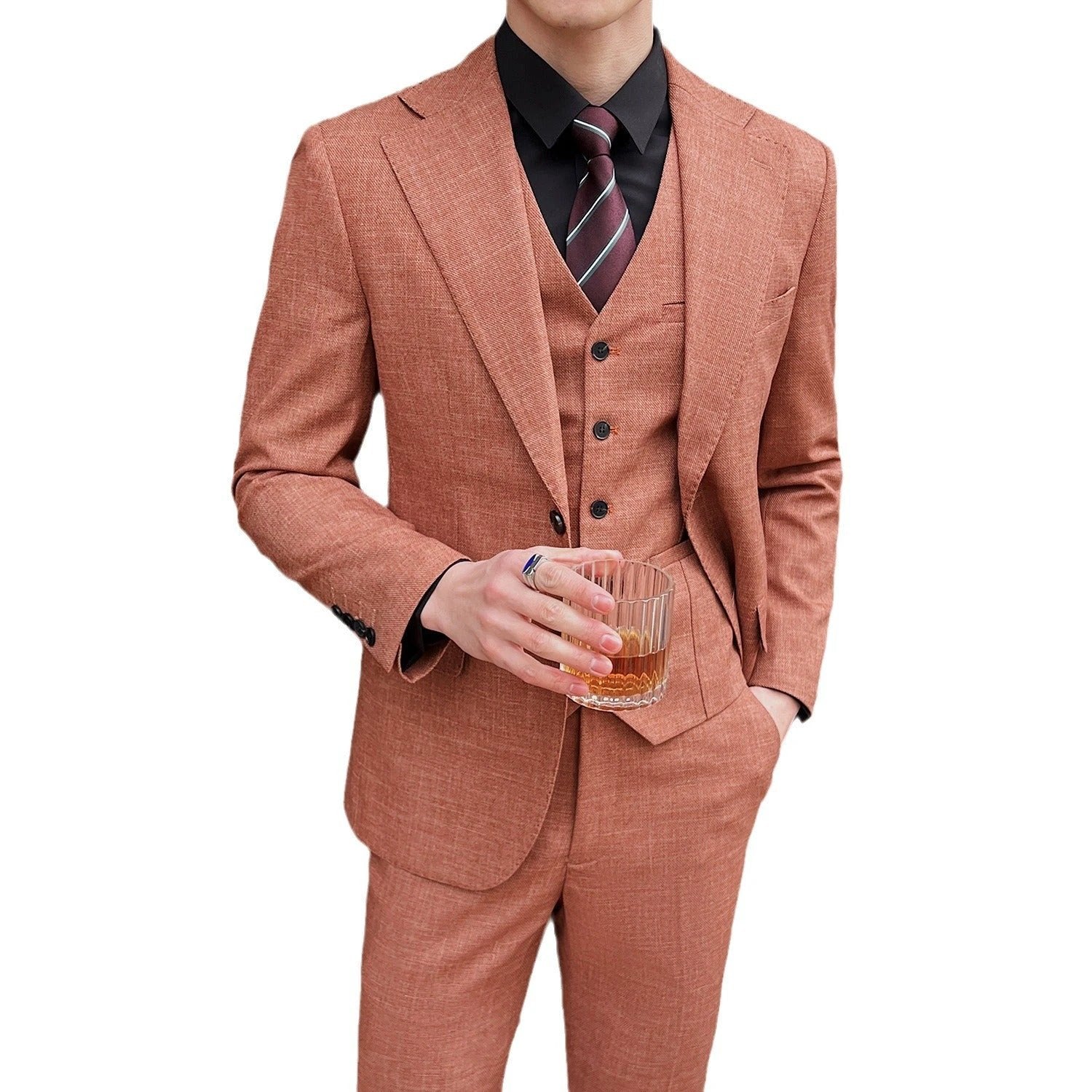 Professional Casual Men's Three-piece Suit Jacket by GJG Denim