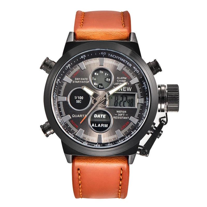 Men's Fashion Belt Multi-functional Watch by GJG Denim