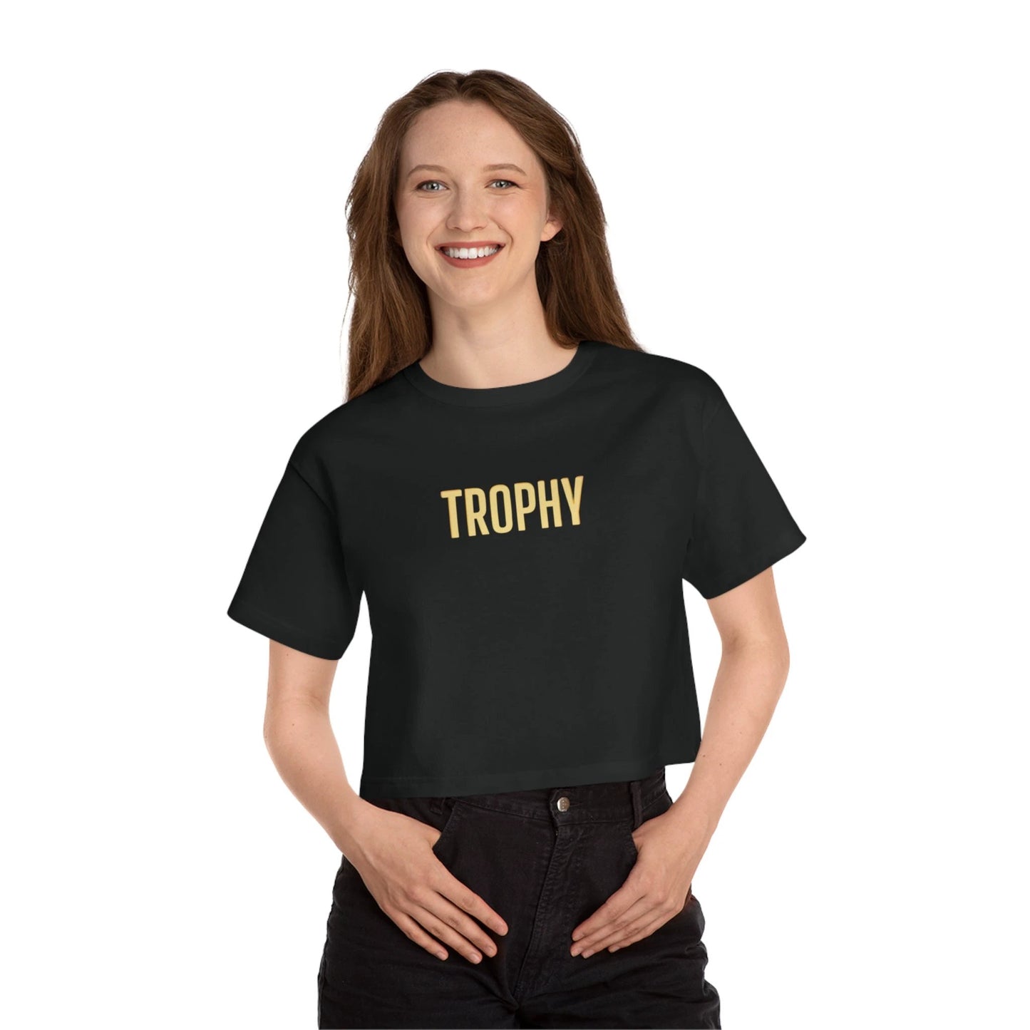Champion Women's Heritage Cropped T-Shirt "Trophy" by Printify
