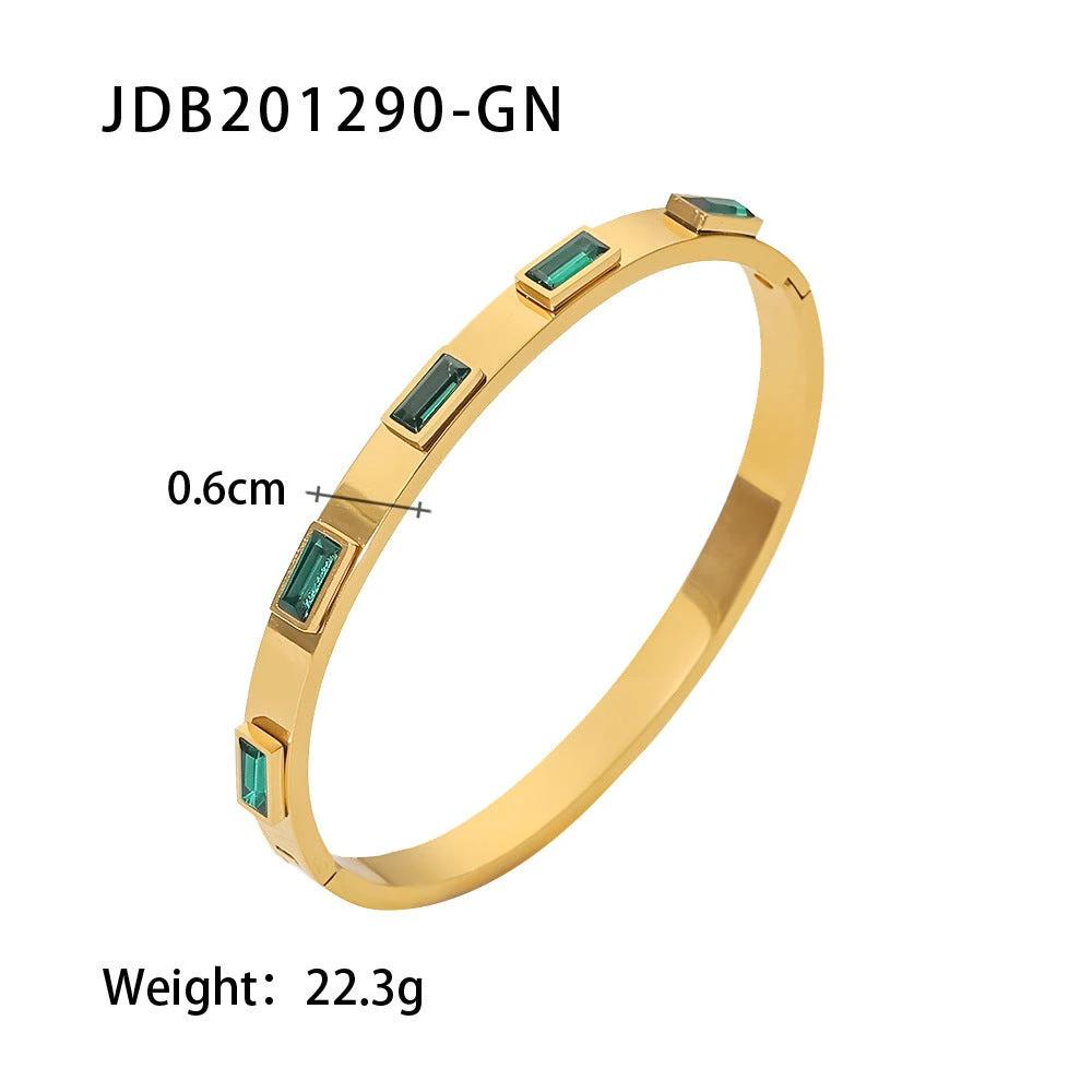 European And American Stainless Steel Zircon Bracelet High Sense by GJG Denim