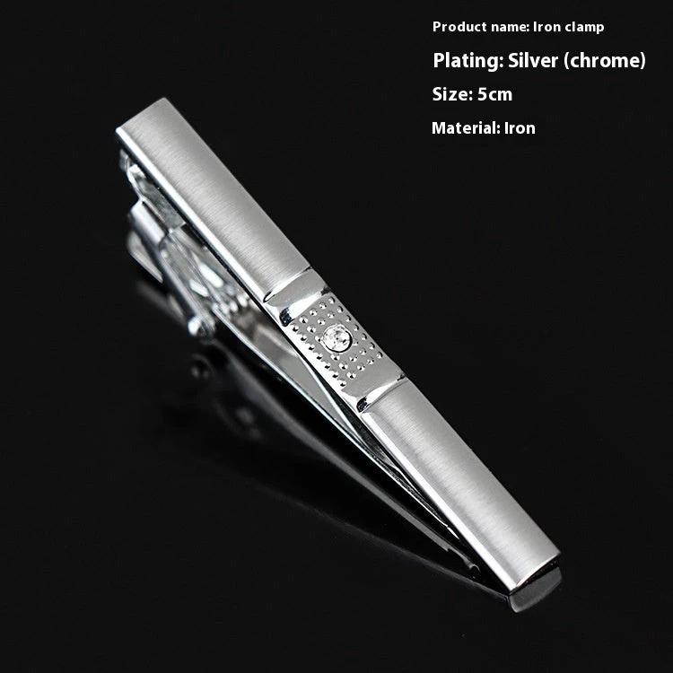 Men's Business Silver Simple Fashion Short Tie Clip by GJG Denim