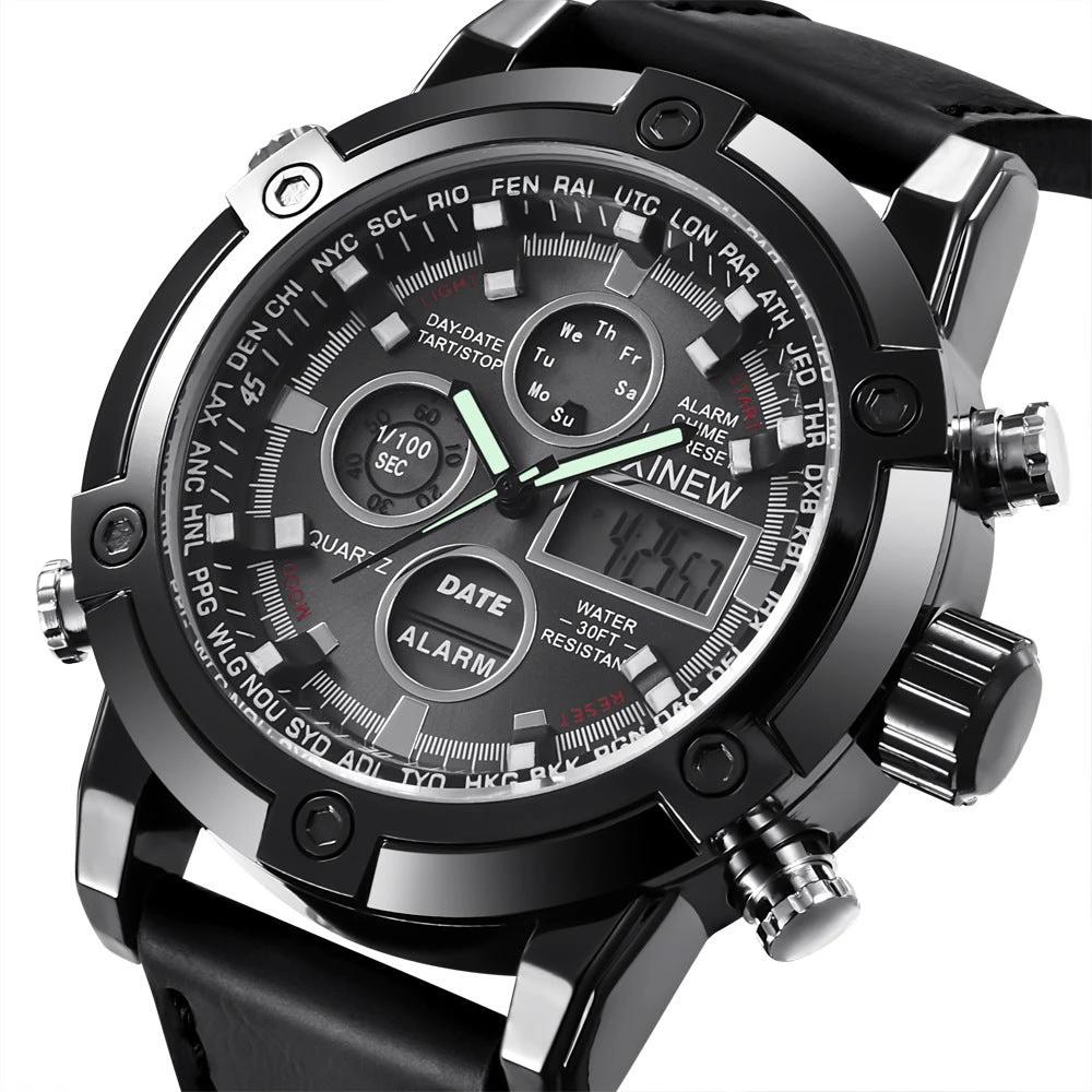 Men's Fashion Belt Multi-functional Watch by GJG Denim