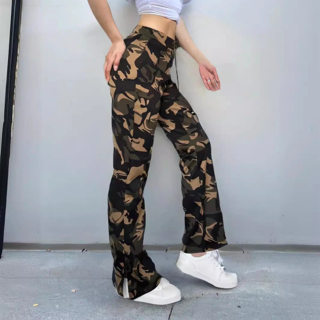 Split Trousers Street Trend Women's Casual Pants by GJG Denim