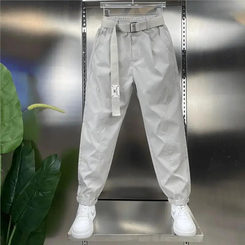 Trendy Relaxed-fit Versatile Patchwork Cropped Pants For Men by GJG Denim