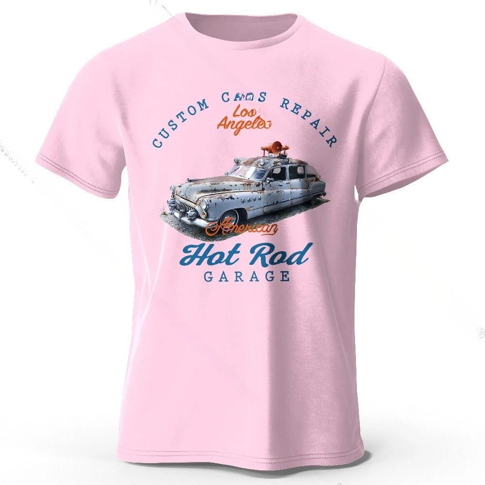 Car Club Patch Print Men's T-shirt by GJG Denim
