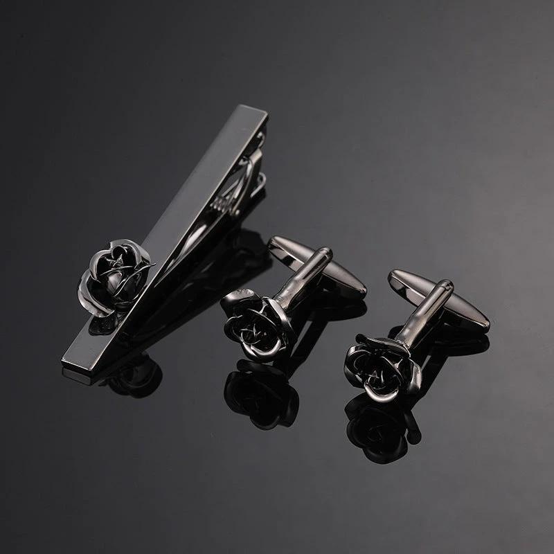 Men's Tie Clip and Cufflinks Set by GJG Denim