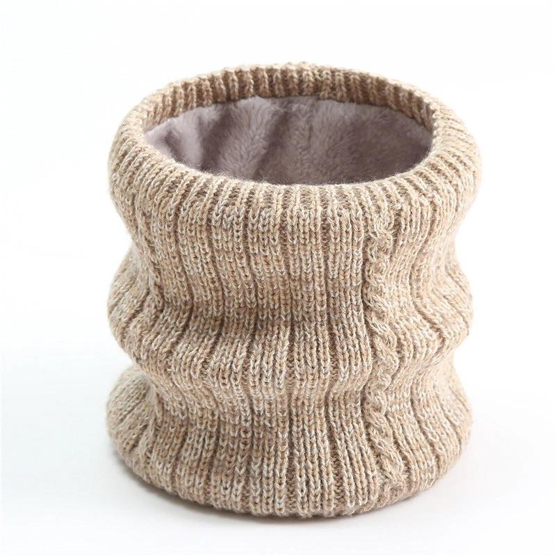 Men's Twist Wide Striped Fleece-lined Knitted Scarf by GJG Denim