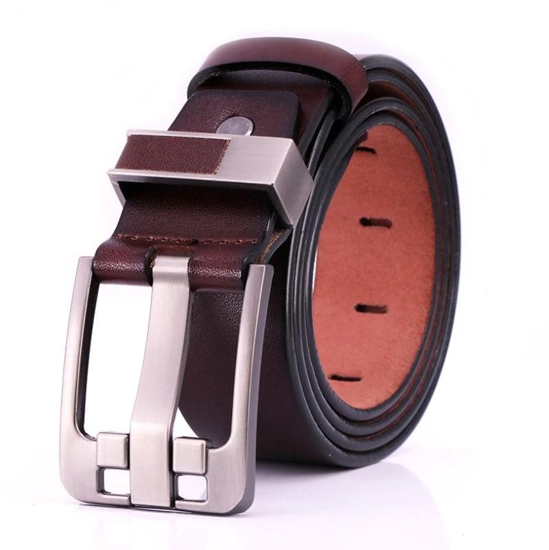 Men's Leather Belt With Pin Buckle by GJG Denim