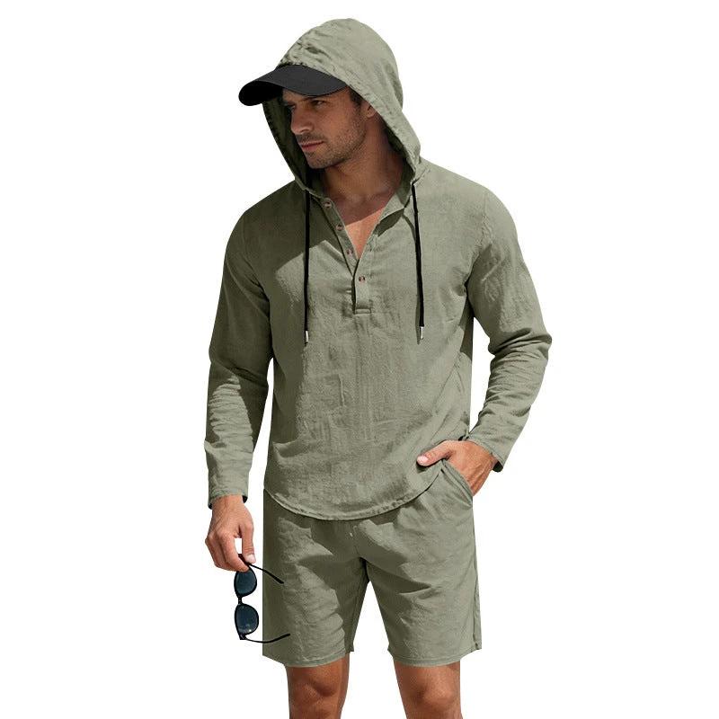 Lightweight Breathable Loose-fit Linen Men's Suit by GJG Denim