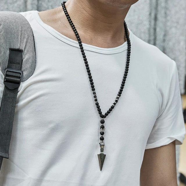 Tailxy Classic Arrow Pendant Necklace For Men Handmade by GJG Denim