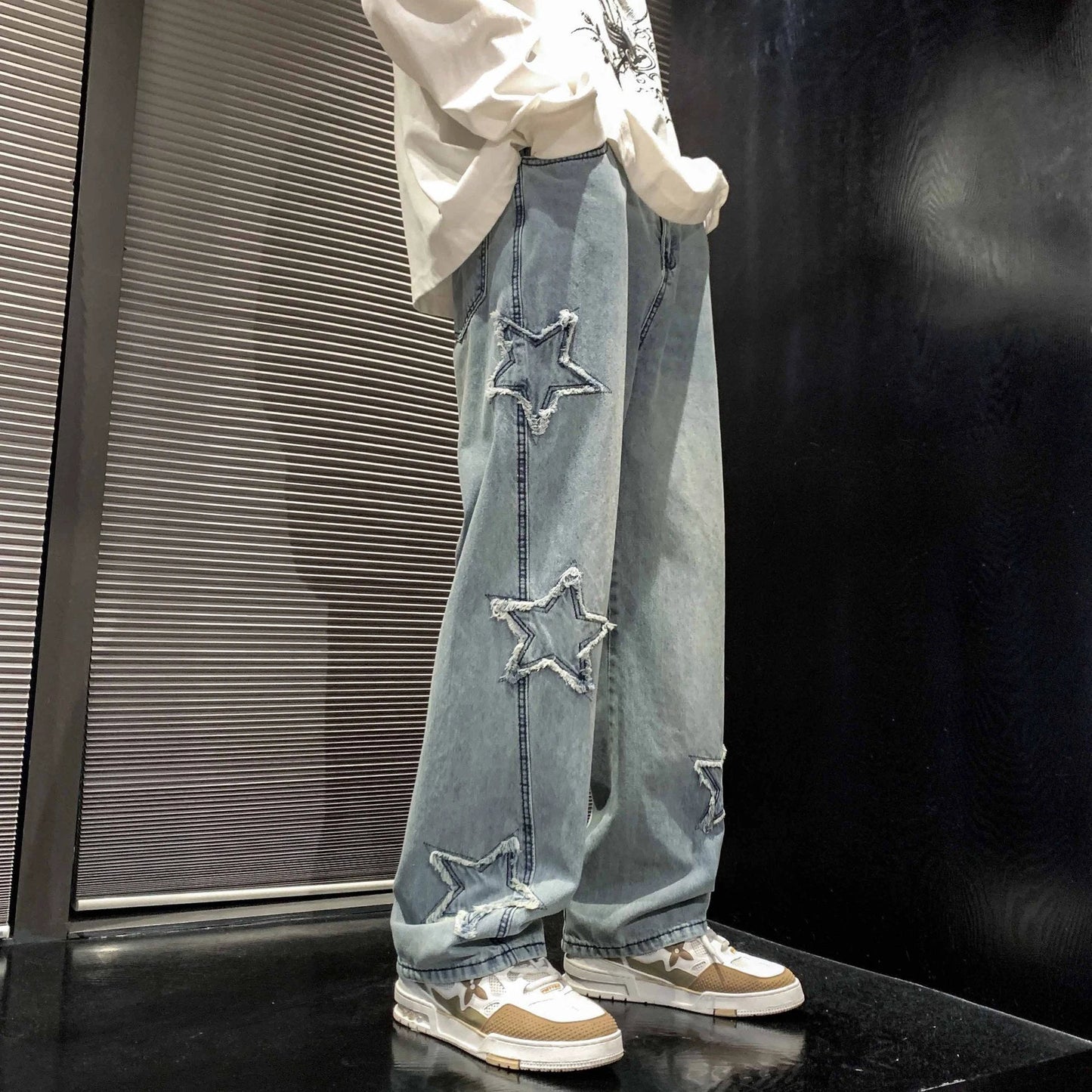 Men's Flared Loose Leg Jeans by GJG Denim
