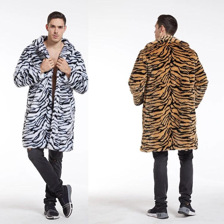 Men's Faux Fur Long-cut Coat by GJG Denim
