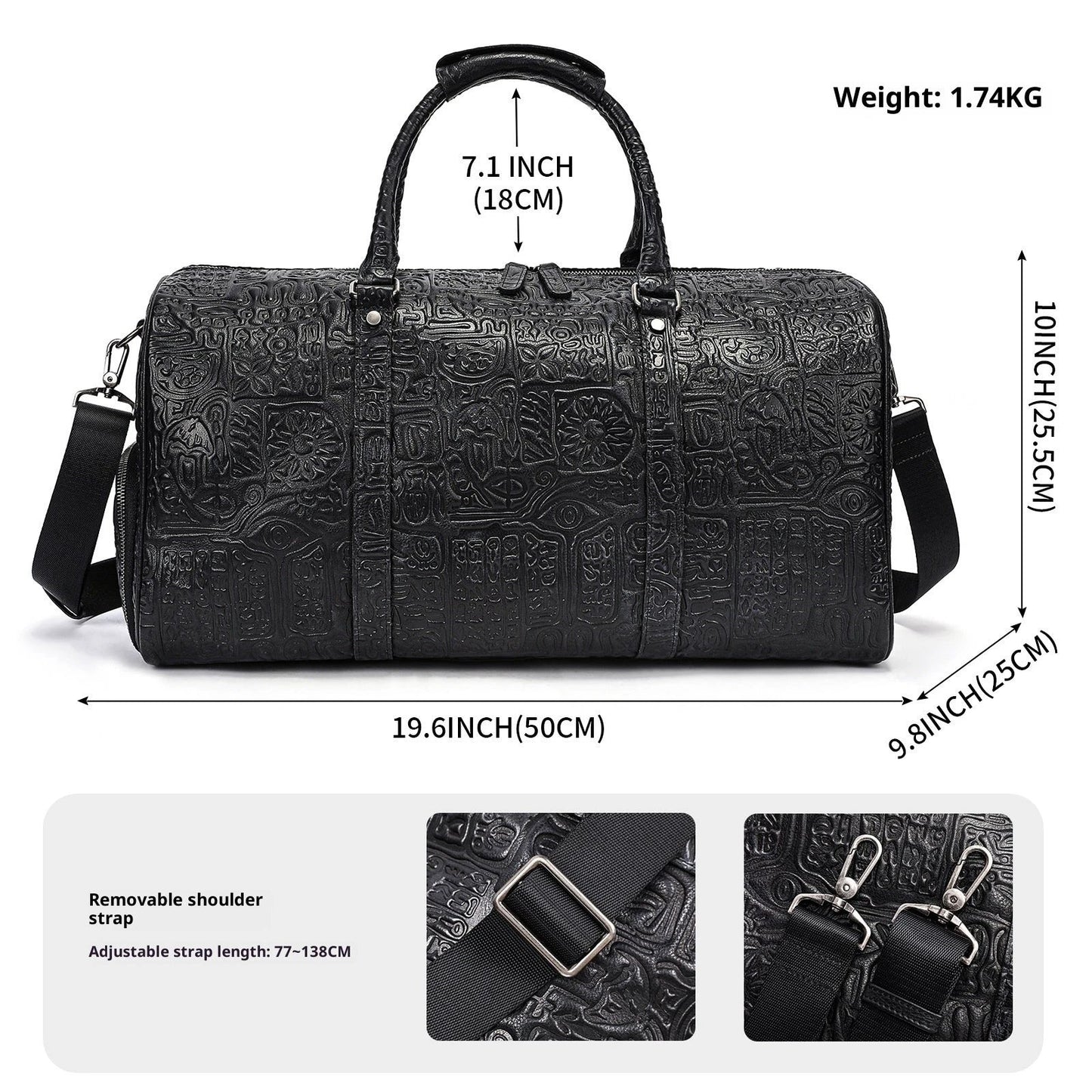 Retro Embossing Design Handbag For Men by GJG Denim
