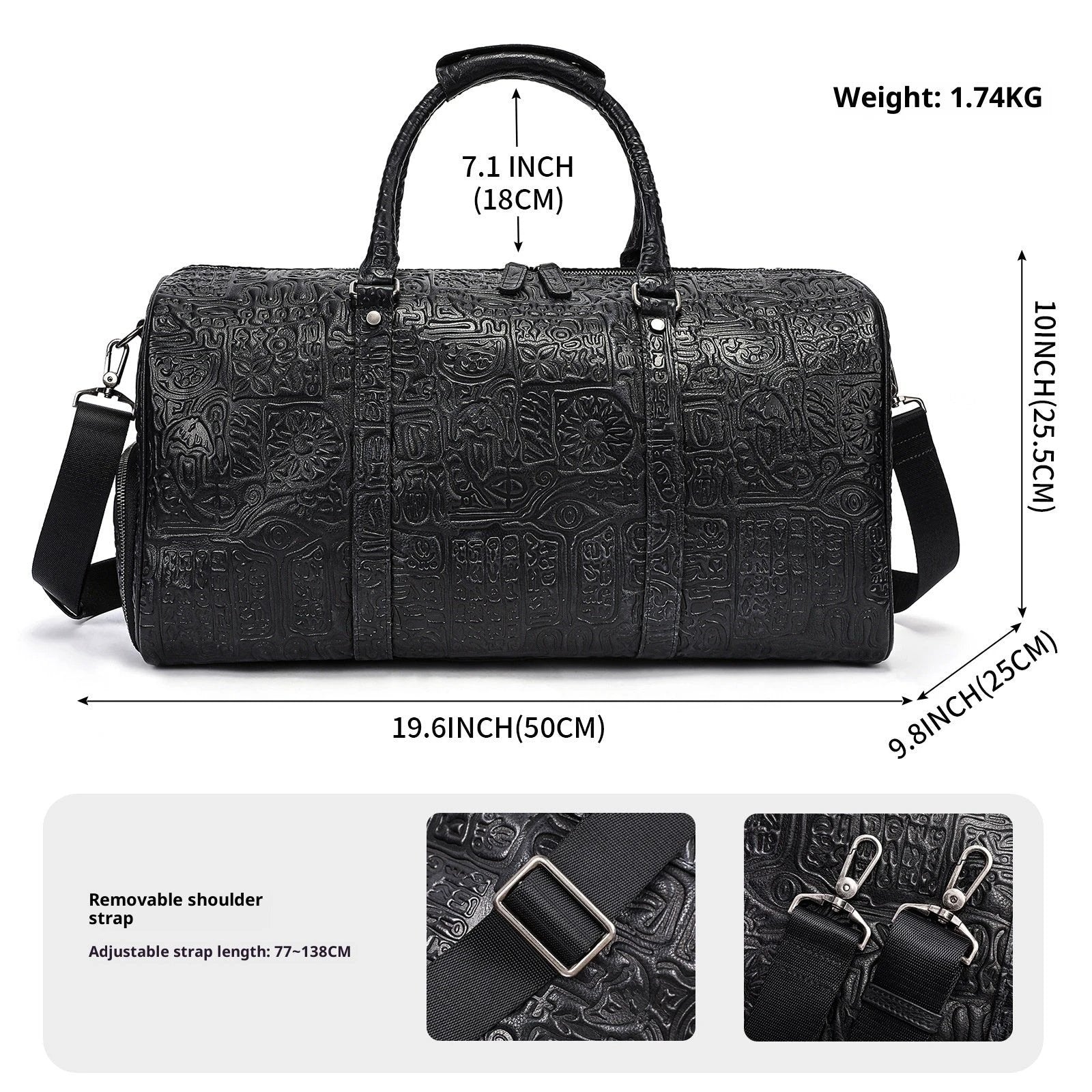Retro Embossing Design Handbag For Men by GJG Denim