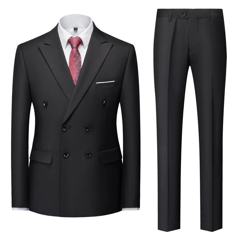 Men's Fashion Casual Solid Color Two-piece Set by GJG Denim