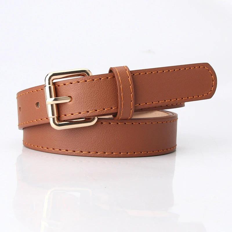 Women's Simple Pu Korean Style All-matching Trendy Fashion Belt by GJG Denim