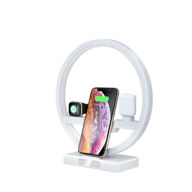 Fast Charging 4 in 1 Bedside Lamp Wireless Charger Bracket by GJG Denim