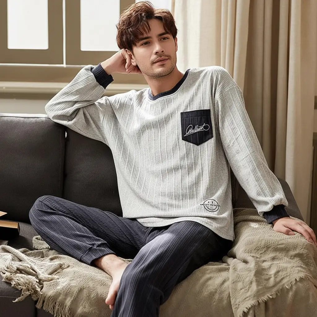 Men's Knitted Pajamas by GJG Denim