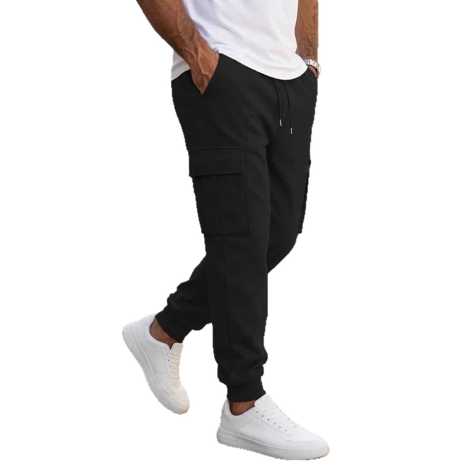 Men's Multiple Pockets And A Drawstring Casual Pants by GJG Denim