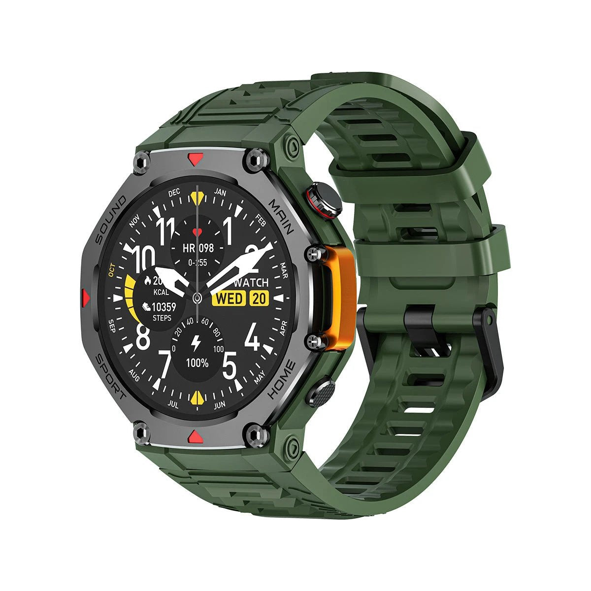 Men's Water-Resistant Sports Smartwatch by GJG Denim