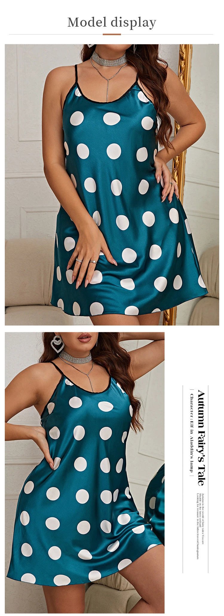 Polka Dot Pajamas Loose Homewear For Women by GJG Denim