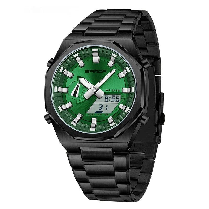 Dual-display Multi-function Men's Watch by GJG Denim