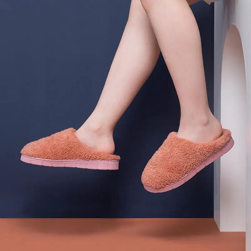 Furry Slippers Soft Winter Bedroom Slippers Women by GJG Denim